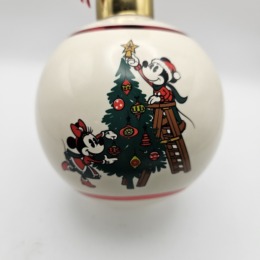 Disney Mickey & Minnie Mouse Santa's Little Helpers Ceramic Holiday Ornament - Picture 3 of 8
